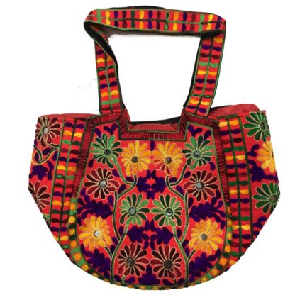 colorful embroidered handbag