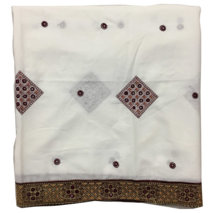 white embroidered shawl