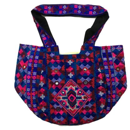 embroidered large handbag