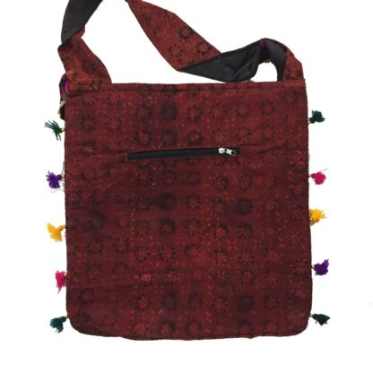 embroidered shoulder bag